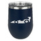 Racing Car Stainless Wine Tumblers - Navy - Double Sided - Front