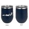 Racing Car Stainless Wine Tumblers - Navy - Single Sided - Approval