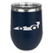 Racing Car Stainless Wine Tumblers - Navy - Single Sided - Front