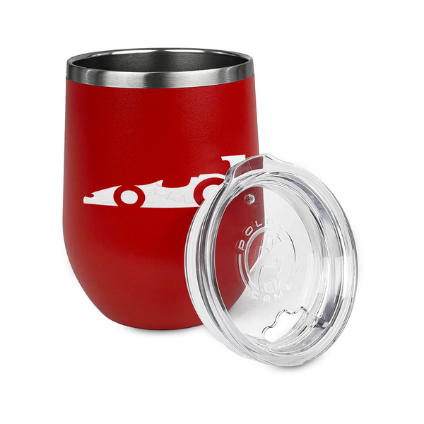 Racing Car Stainless Wine Tumblers - Red - Double Sided - Alt View