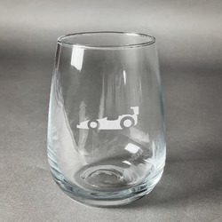 Racing Car Stemless Wine Glass - Engraved
