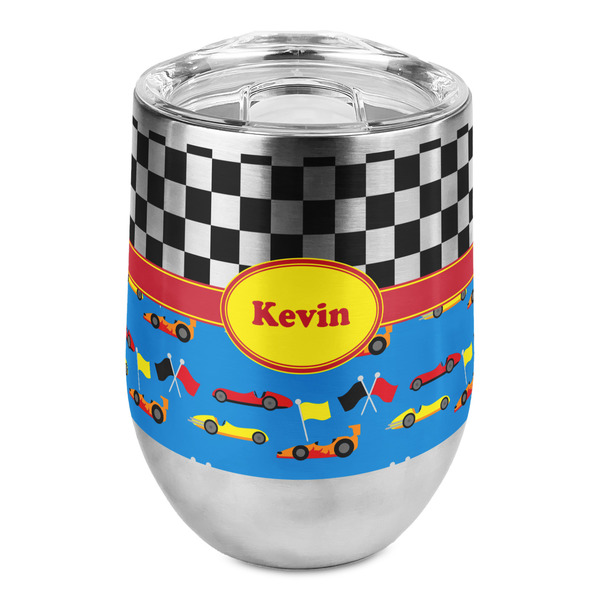 Custom Racing Car Stemless Wine Tumbler - Full Print (Personalized)