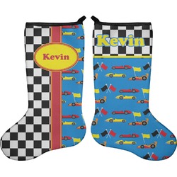 Racing Car Holiday Stocking - Double-Sided - Neoprene (Personalized)