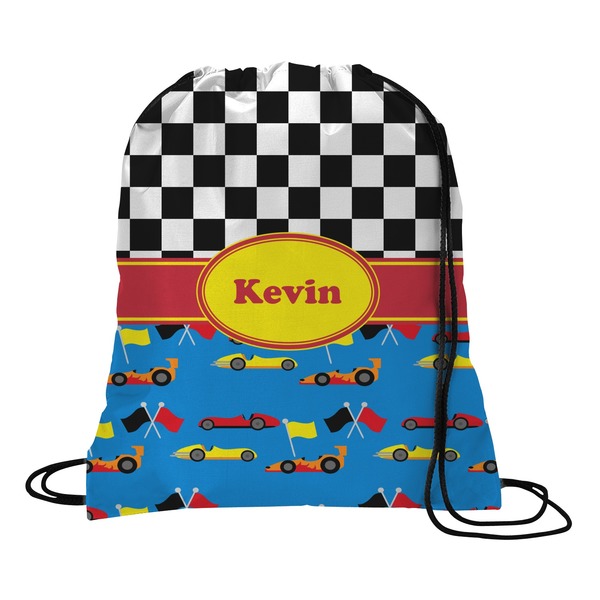 Custom Racing Car Drawstring Backpack - Large (Personalized)