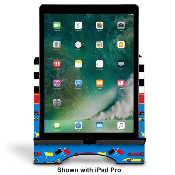 Racing Car Stylized Tablet Stand - Front with ipad