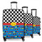 Racing Car 3 Piece Luggage Set - 20" Carry On, 24" Medium Checked, 28" Large Checked (Personalized)