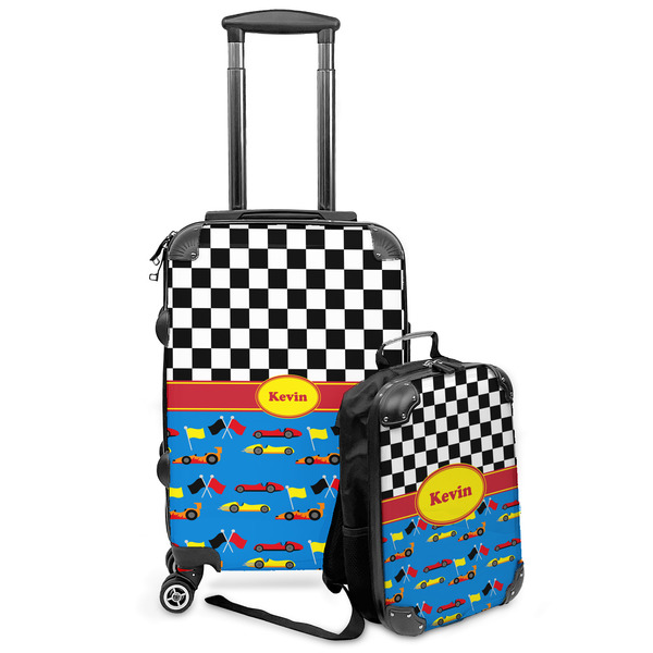 Custom Racing Car Kids 2-Piece Luggage Set - Suitcase & Backpack (Personalized)