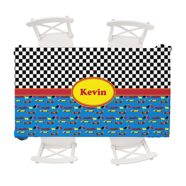 Custom Racing Car Tablecloth - 58"x102" (Personalized)