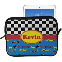 Racing Car Tablet Case / Sleeve - Large (Personalized)