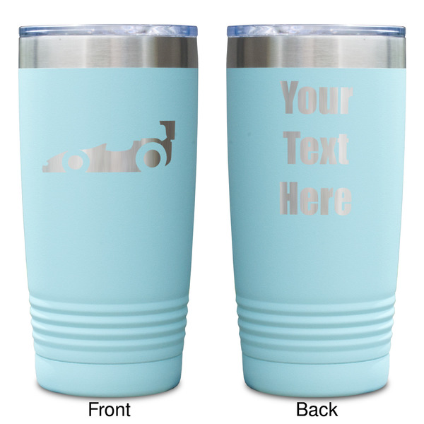 Racing Car Teal Polar Camel Tumbler - 20oz -Double Sided - Approval