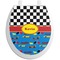 Racing Car Toilet Seat Decal (Personalized)