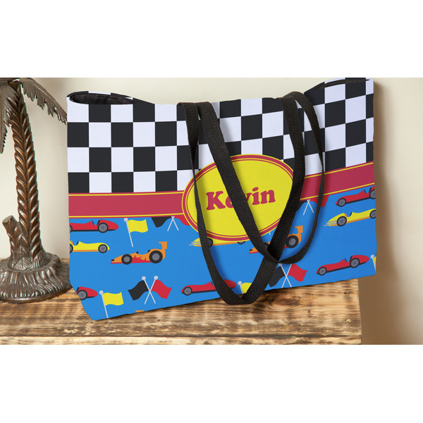 Racing Car Tote w/Black Handles - Lifestyle View