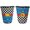 Racing Car Trash Can Black - Front and Back - Apvl