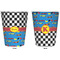 Racing Car Trash Can White - Front and Back - Apvl