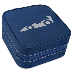 Racing Car Travel Jewelry Box - Navy Blue Leather
