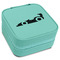 Racing Car Travel Jewelry Boxes - Leatherette - Teal - Angled View