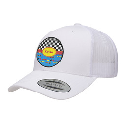 Racing Car Trucker Hat - White (Personalized)