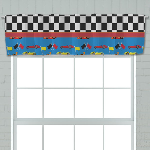Racing Car Valance - Closeup on window