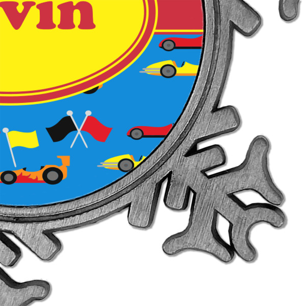 Racing Car Vintage Snowflake - Detail
