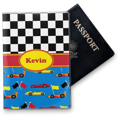 Racing Car Vinyl Passport Holder (Personalized)