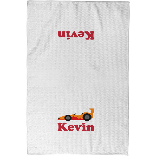 Racing Car Waffle Towel - Partial Print - Approval Image