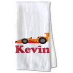Racing Car Kitchen Towel - Waffle Weave - Partial Print (Personalized)