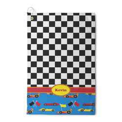 Racing Car Waffle Weave Golf Towel (Personalized)