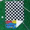 Racing Car Waffle Weave Golf Towel - In Context