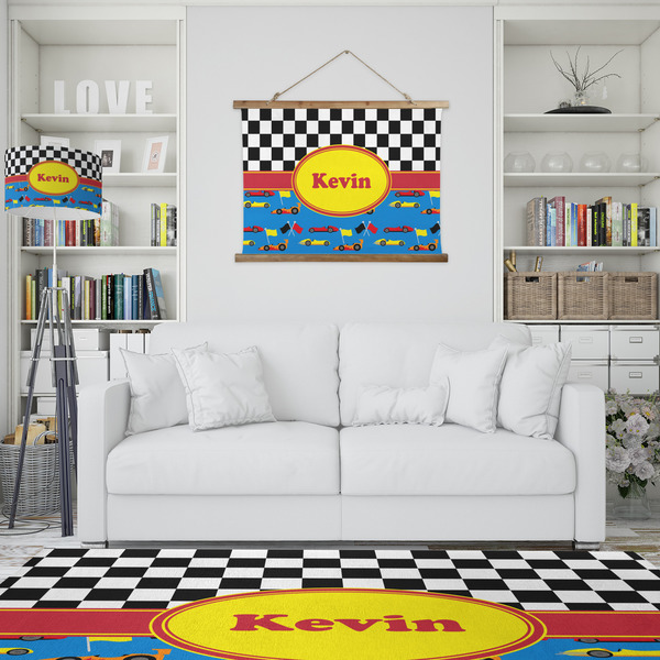 Racing Car Wall Hanging Tapestry - IN CONTEXT
