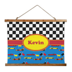 Racing Car Wall Hanging Tapestry - Wide (Personalized)