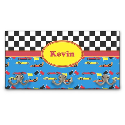 Racing Car Wall Mounted Coat Rack (Personalized)