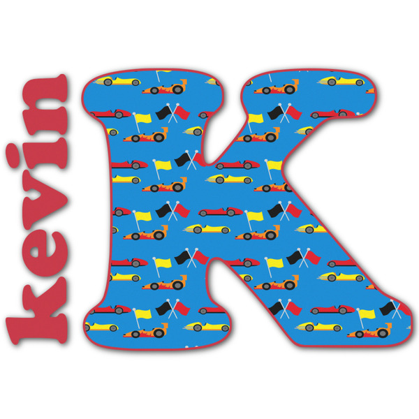 Custom Racing Car Name & Initial Decal - Up to 12"x12" (Personalized)