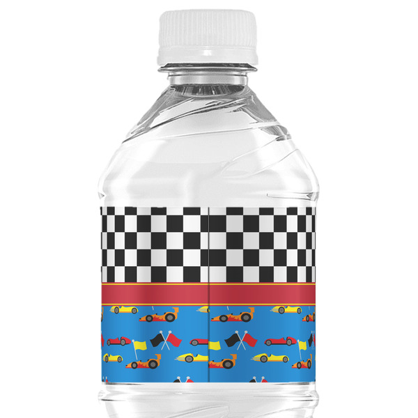 Racing Car Water Bottle Label - Back View