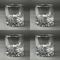 Racing Car Whiskey Glasses - Set of 4 all Engraved