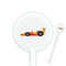 Racing Car 5.5" Round Plastic Stir Sticks - White - Double Sided