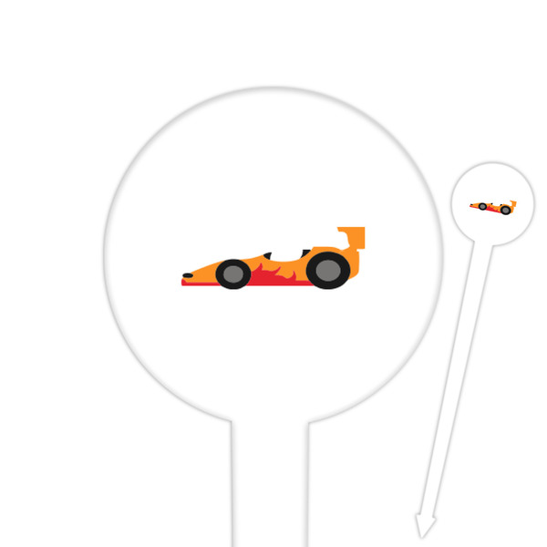 Custom Racing Car Round Plastic Food Picks