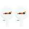 Racing Car White Plastic 7" Stir Stick - Double Sided - Round - Front & Back