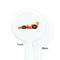 Racing Car White Plastic 7" Stir Stick - Single Sided - Round - Front & Back