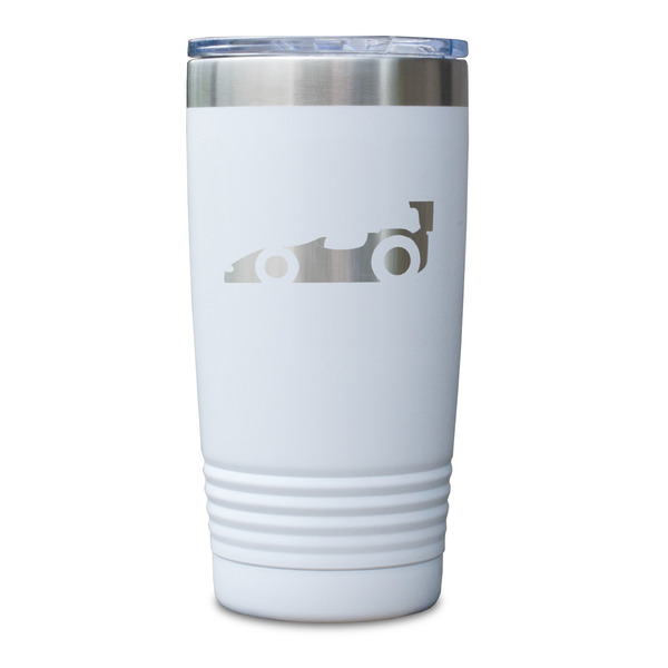 Racing Car White Polar Camel Tumbler - 20oz - Single Sided - Approval