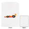 Racing Car White Treat Bag - Front & Back View