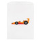 Racing Car White Treat Bag - Front View
