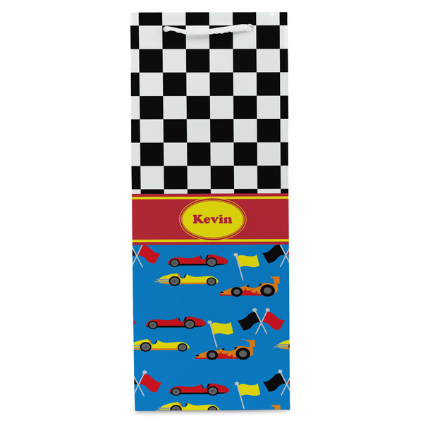 Racing Car Wine Gift Bag - Gloss - Front