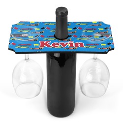 Racing Car Wine Bottle & Glass Holder (Personalized)
