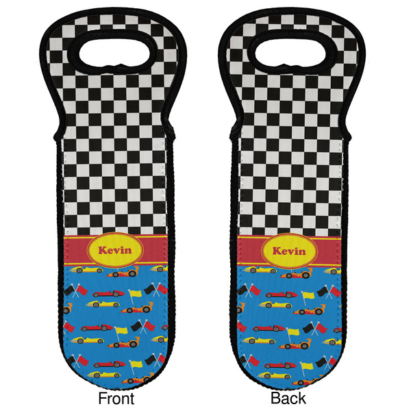 Racing Car Wine Tote Front & Back
