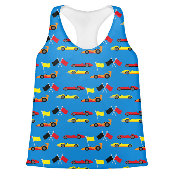 Custom Racing Car Womens Racerback Tank Top - 2X Large