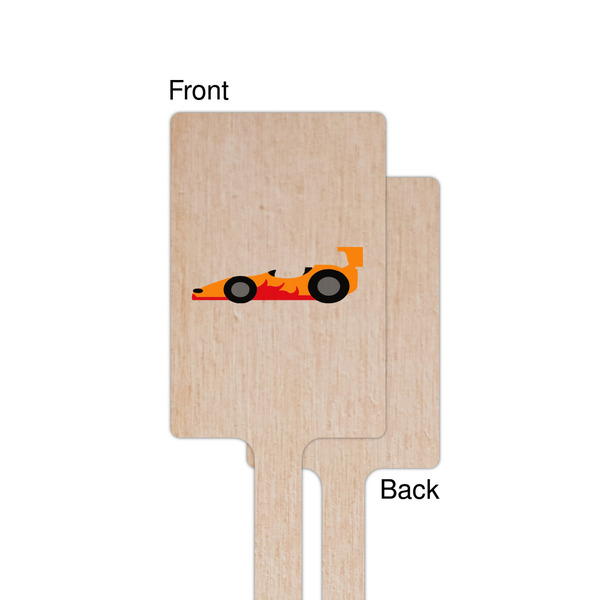 Racing Car Wooden 6.25" Stir Stick - Rectangular - Single - Front & Back