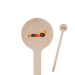 Racing Car 6" Round Wooden Stir Sticks - Single Sided