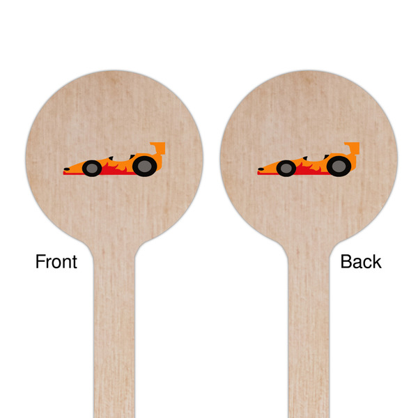 Racing Car Wooden 7.5" Stir Stick - Round - Double Sided - Front & Back