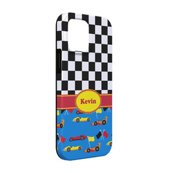 Racing Car iPhone Case - Rubber Lined - iPhone 13 (Personalized)