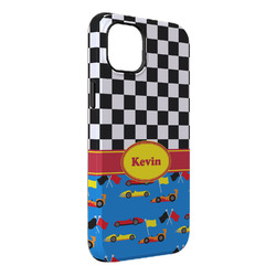 Racing Car iPhone Case - Rubber Lined - iPhone 14 Plus (Personalized)